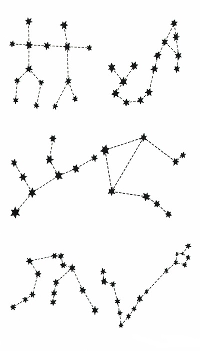 Tatouage temporaire constellation